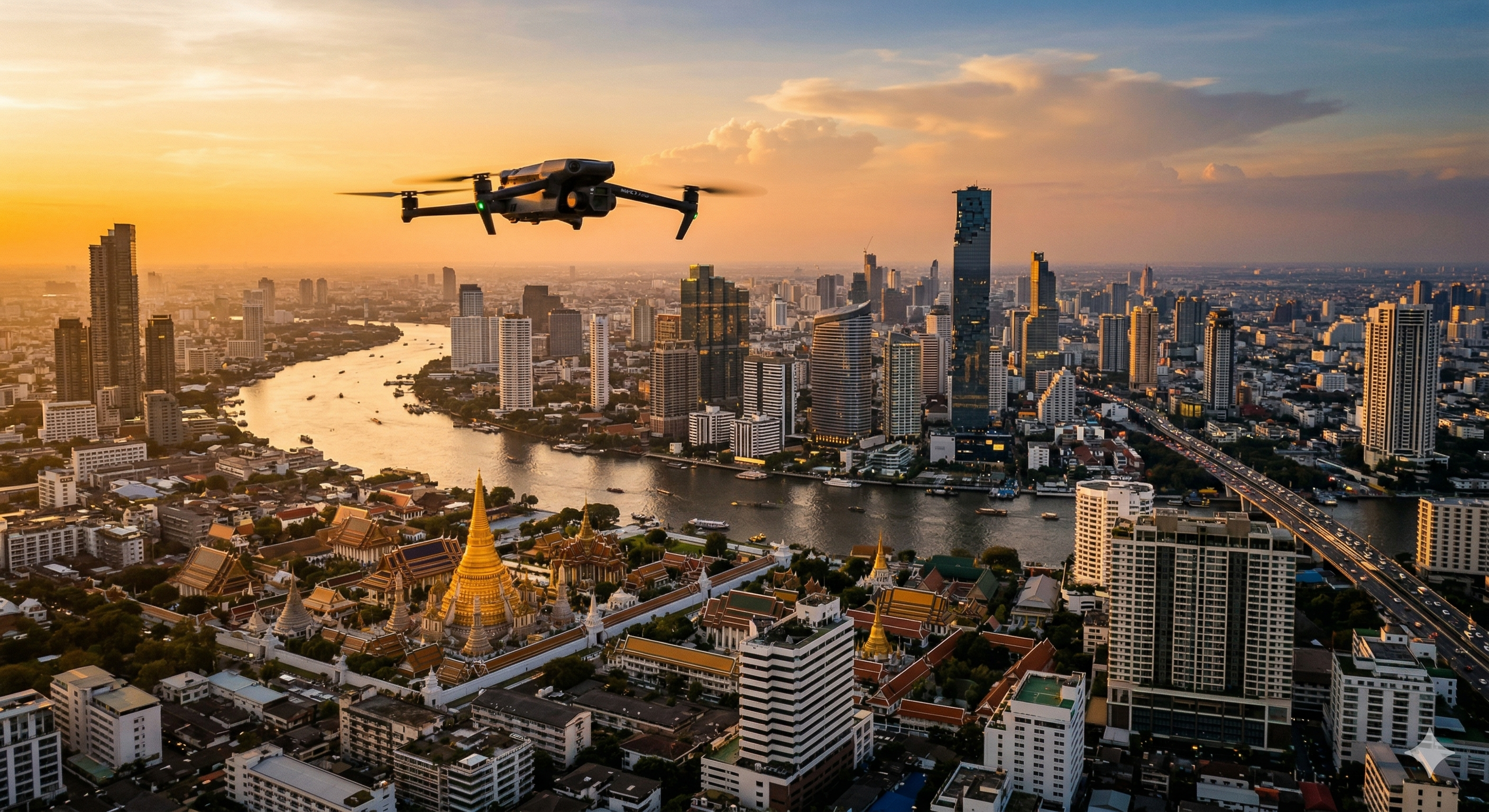 タイでのドローン撮影イメージ