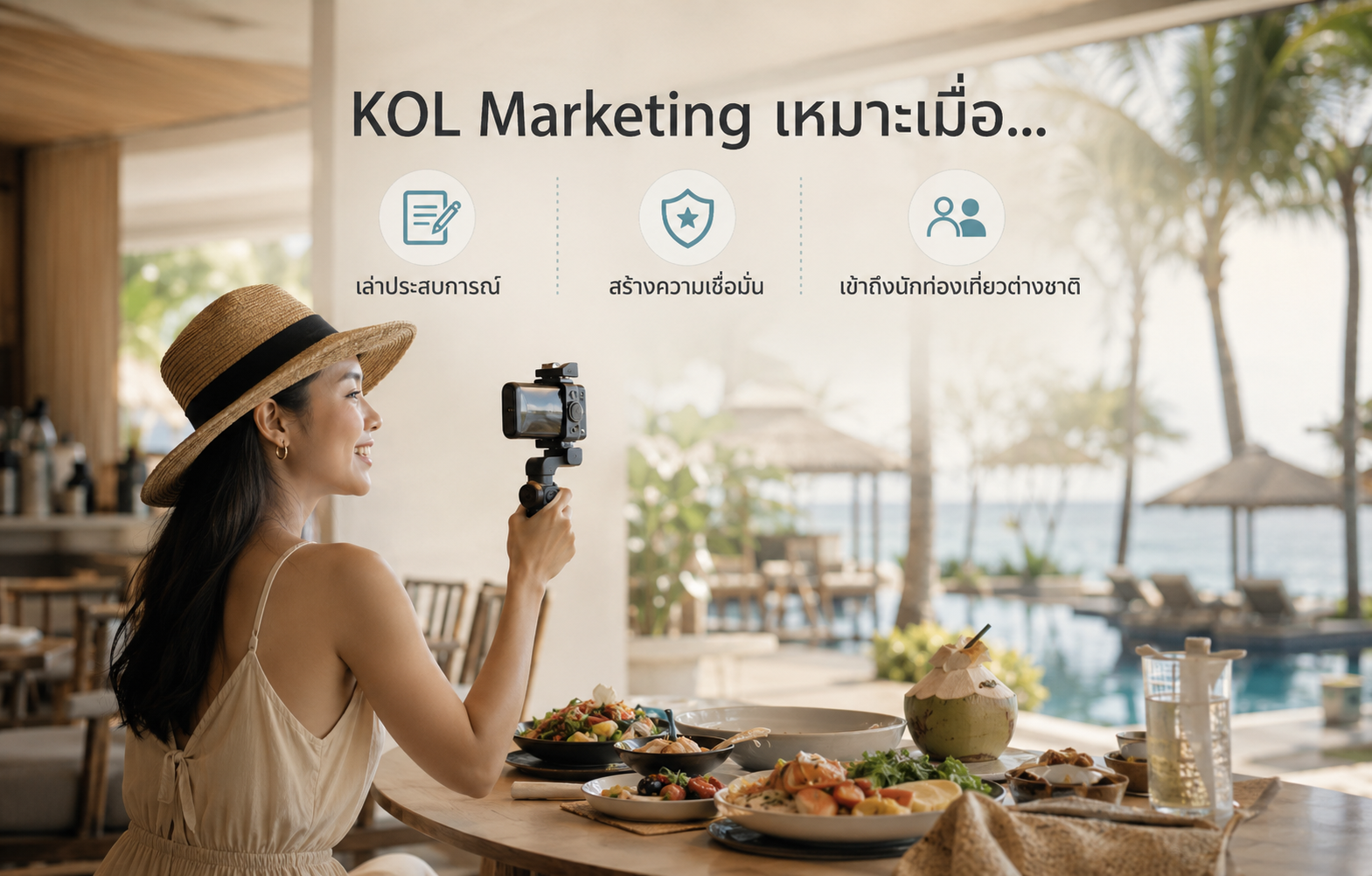 ภาพอธิบายกรณีที่เหมาะกับการใช้ KOL Marketing