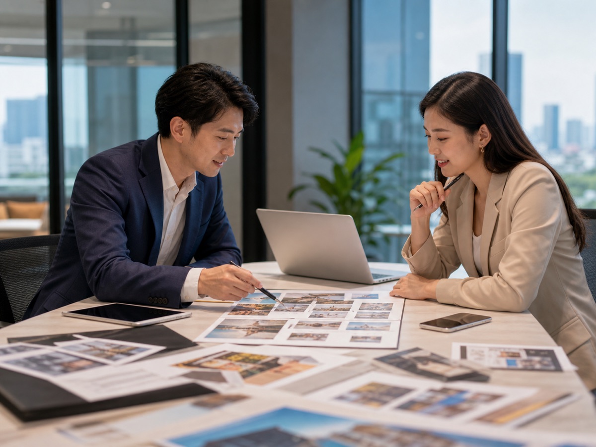 日本語でKOL施策を進行する打ち合わせイメージ
