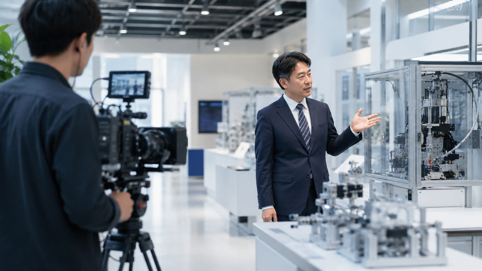 会社紹介動画と製品PR動画の撮影イメージ