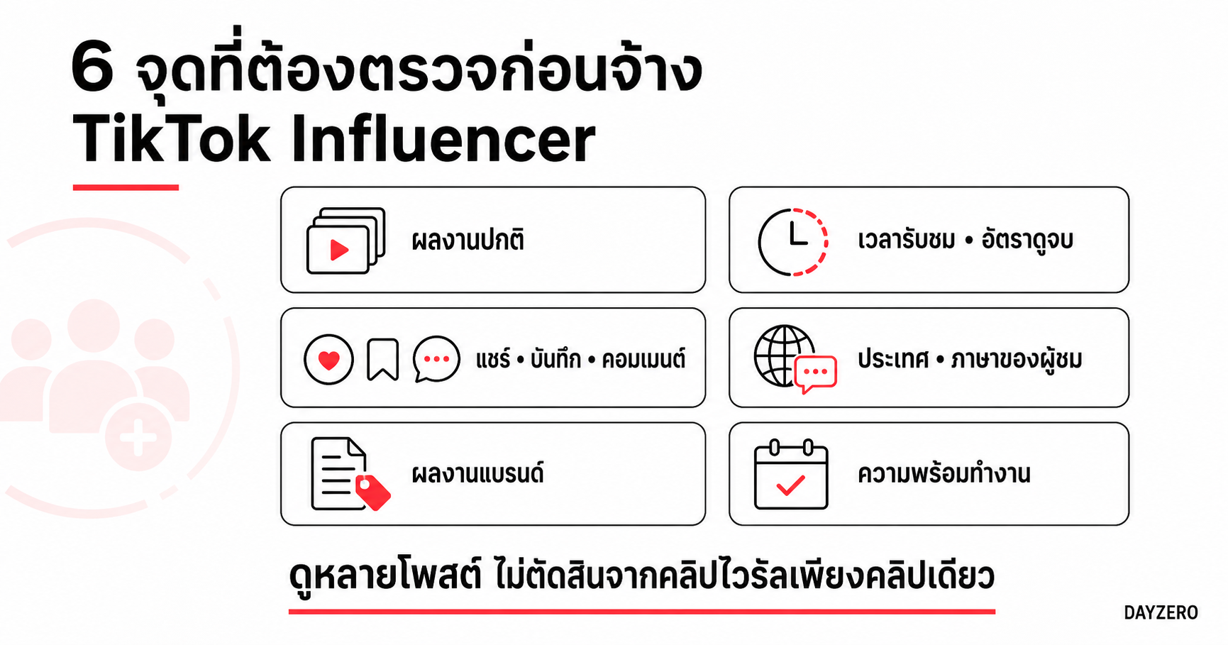 เช็กลิสต์ 6 จุดสำหรับคัดเลือก TikTok Influencer โดยไม่ดูเพียงจำนวนผู้ติดตาม